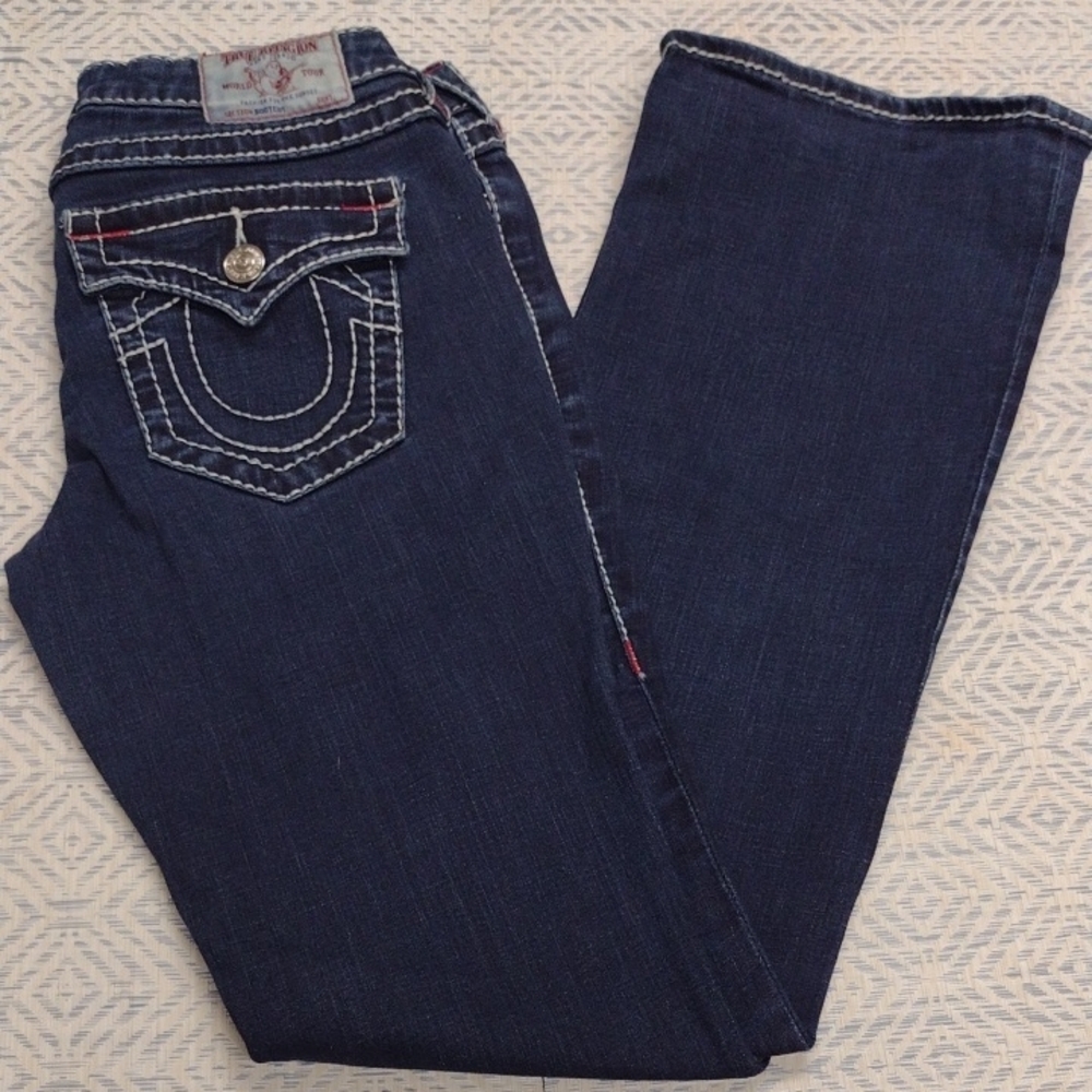 True Religion Dark Blue Boot Cut Jeans